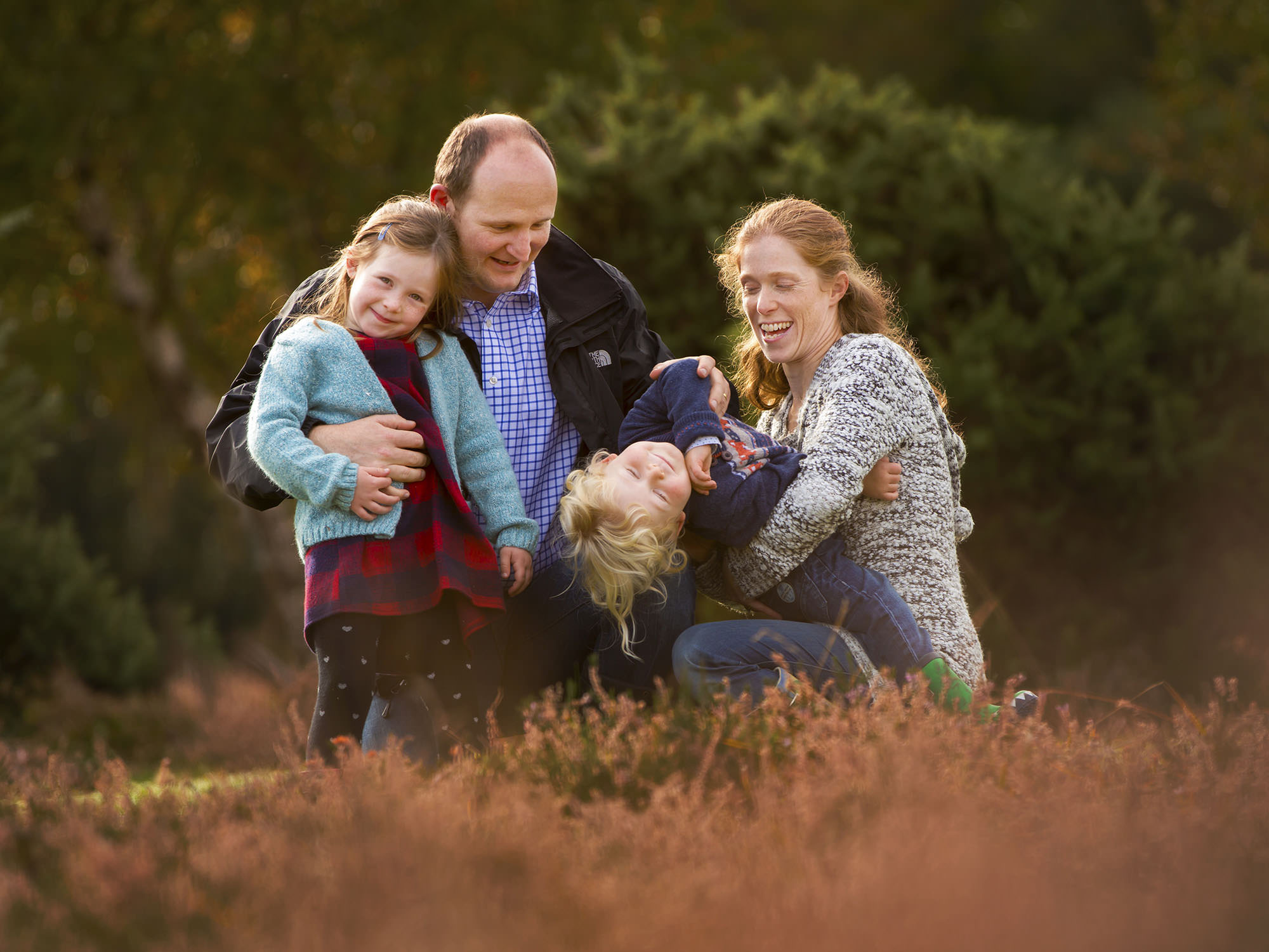 Family outdoor by family photographer Winchester