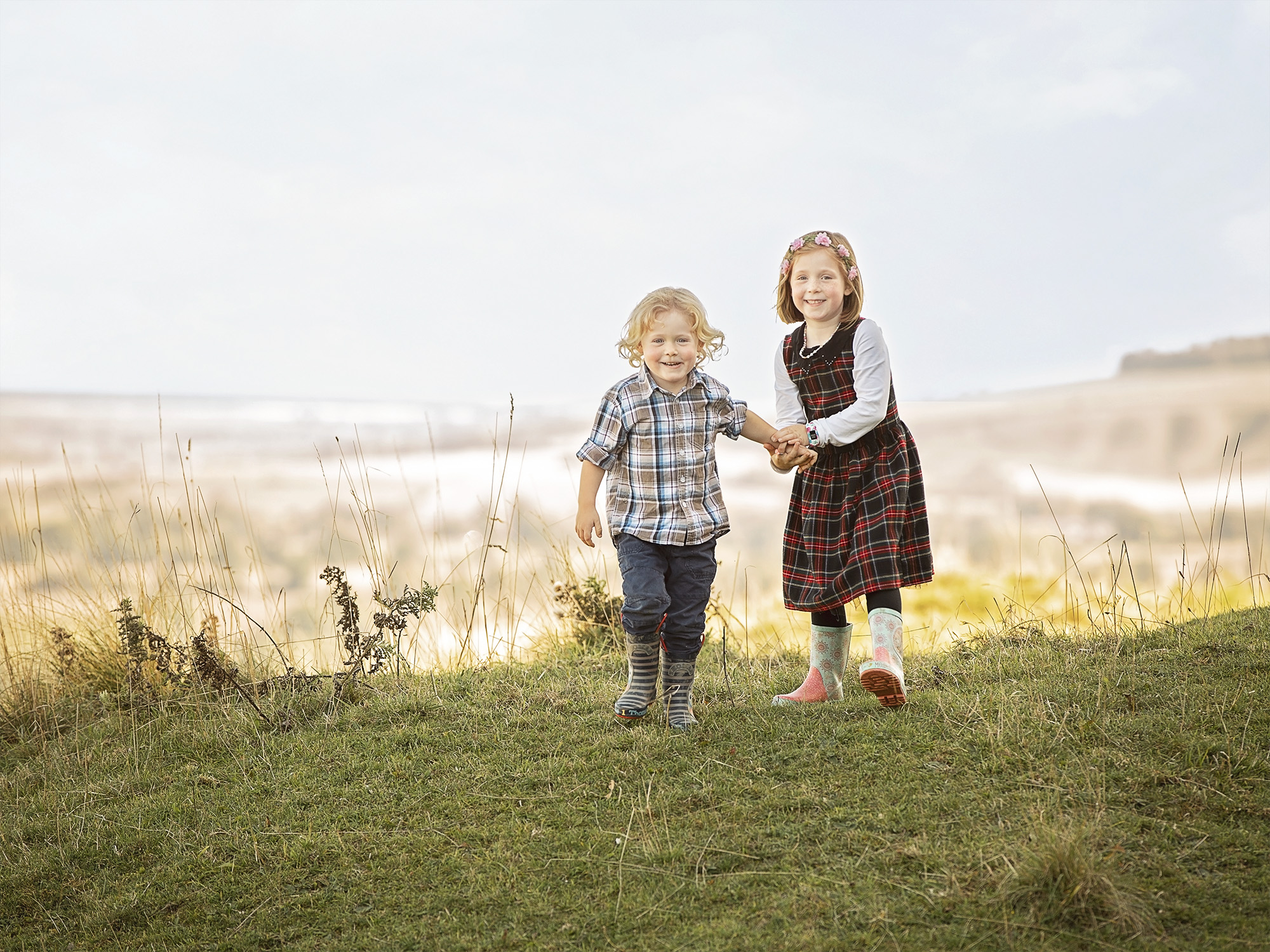 Brother and sister together by family photographer Hampshire