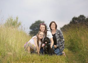 family and dog in Winchester, Hampshire