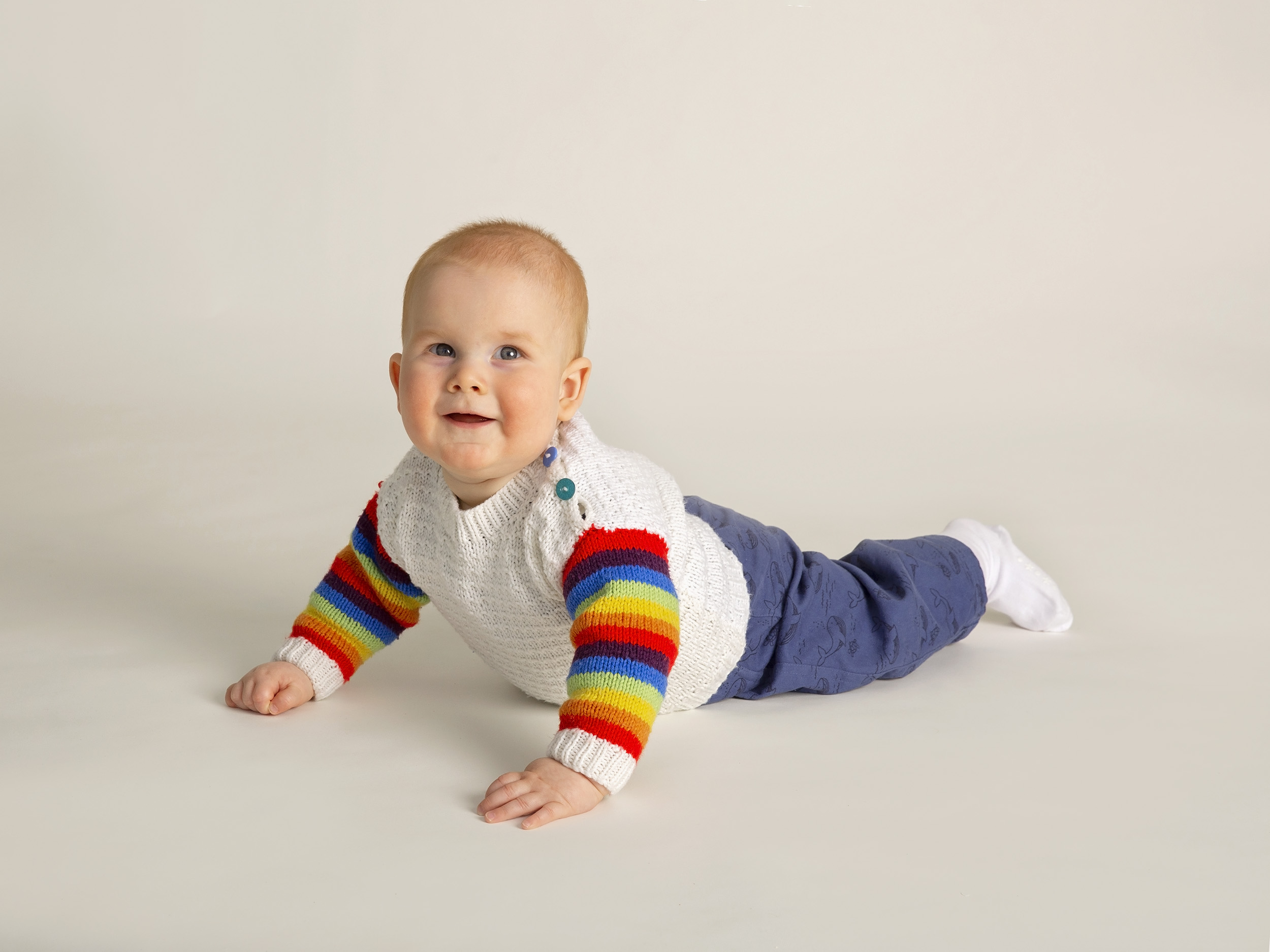 baby in Winchester studio by Hampshire family photographer